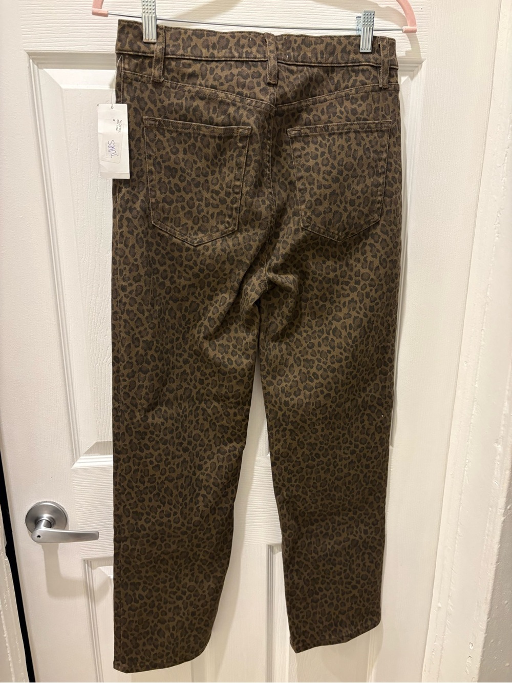 NWT FRAME Le Sleek Straight Leopard Print Jeans Women’s 29 High Rise $268 - Picture 5 of 10